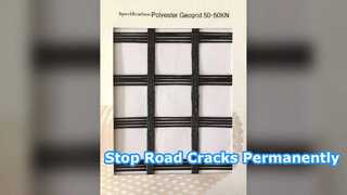 Gia cố đường bằng sợi thủy tinh Geogrid và ngăn ngừa vết nứt