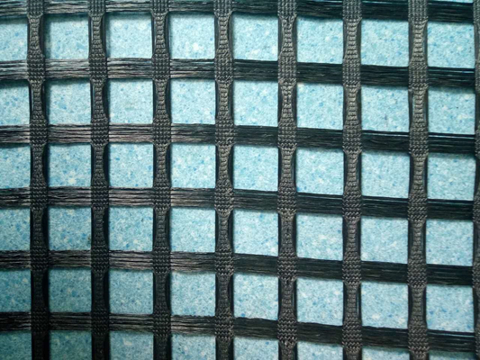 Mặt đường xi măng Ổn định mặt đất Lưới sợi thủy tinh Geogrid Kháng kiềm