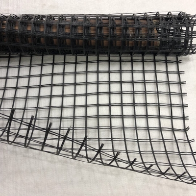 Geogrid sợi thủy tinh lưới đen để ổn định mặt đường