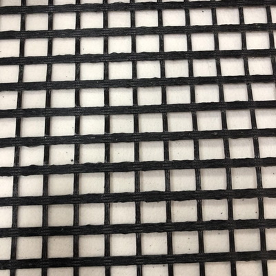 Geogrid sợi thủy tinh lưới đen để ổn định mặt đường