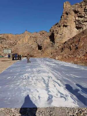 5.2m chiều rộng vải dệt địa chất có độ bền kéo từ 50KNm đến 1200KNm và độ bền đâm CBR 12KN hoặc hơn được áp dụng trong gia cố dốc