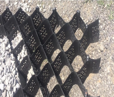 Đục lỗ ổn định sỏi địa chất HDPE màu xanh lá cây đen