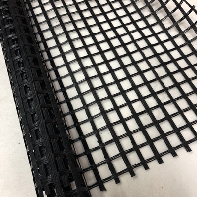 120kn PET Geogrid Warp Đan dốc Gia cố Polyester Lớp phủ PVC