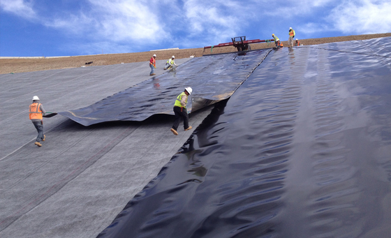 0.2mm PVC Geomembrane Vải lót Mái che bãi chôn lấp Bể bơi Bể bơi HDPE Dam Vải lót