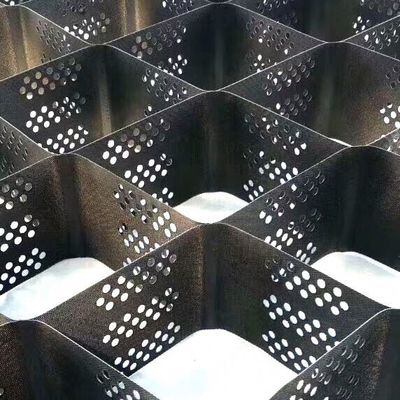 Không gian hàn 330mm HDPE Geocell có bề mặt kết cấu mịn hoặc loại mật ong đáp ứng tiêu chuẩn GB lý tưởng cho các ứng dụng gia cố mặt đất